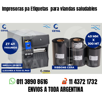 Impresoras pa Etiquetas  para viandas saludables
