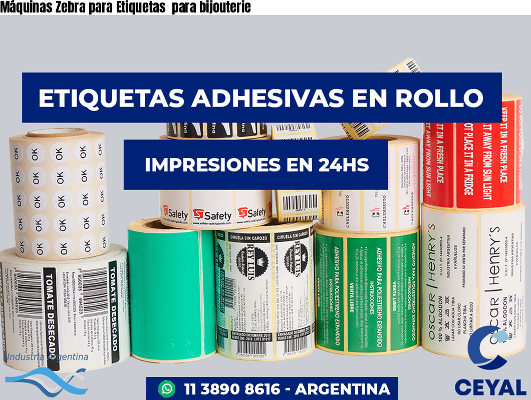 Máquinas Zebra para Etiquetas  para bijouterie