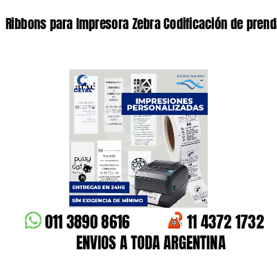 Ribbons para Impresora Zebra Codificación de prendas