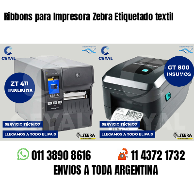 Ribbons para Impresora Zebra Etiquetado textil