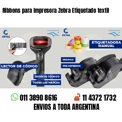 Ribbons para Impresora Zebra Etiquetado textil