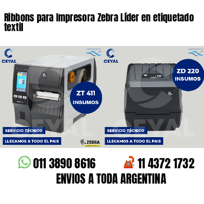 Ribbons para Impresora Zebra Líder en etiquetado textil