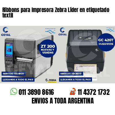 Ribbons para Impresora Zebra Líder en etiquetado textil