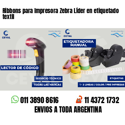 Ribbons para Impresora Zebra Líder en etiquetado textil