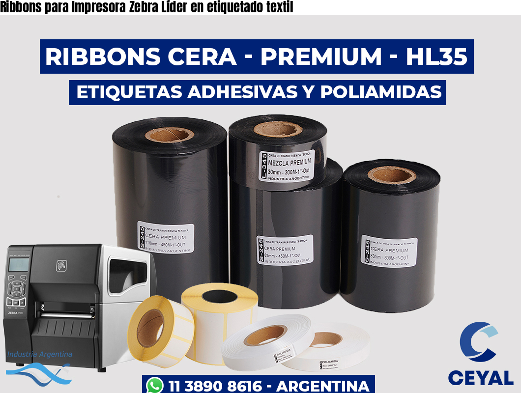 Ribbons para Impresora Zebra Líder en etiquetado textil