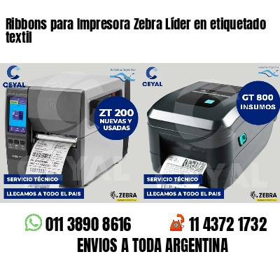 Ribbons para Impresora Zebra Líder en etiquetado textil