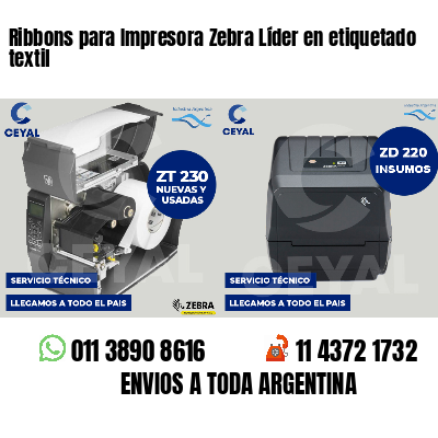 Ribbons para Impresora Zebra Líder en etiquetado textil