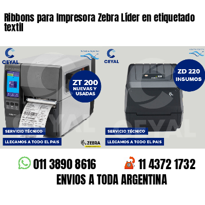 Ribbons para Impresora Zebra Líder en etiquetado textil