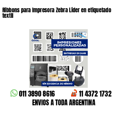 Ribbons para Impresora Zebra Líder en etiquetado textil