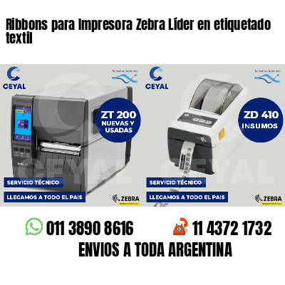 Ribbons para Impresora Zebra Líder en etiquetado textil