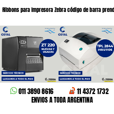 Ribbons para Impresora Zebra código de barra prendas