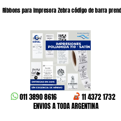 Ribbons para Impresora Zebra código de barra prendas