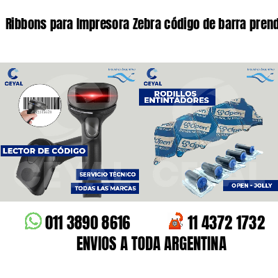 Ribbons para Impresora Zebra código de barra prendas