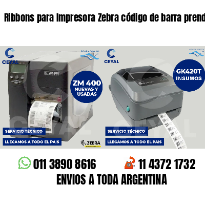 Ribbons para Impresora Zebra código de barra prendas