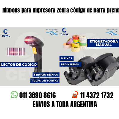 Ribbons para Impresora Zebra código de barra prendas