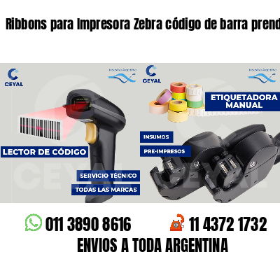 Ribbons para Impresora Zebra código de barra prendas