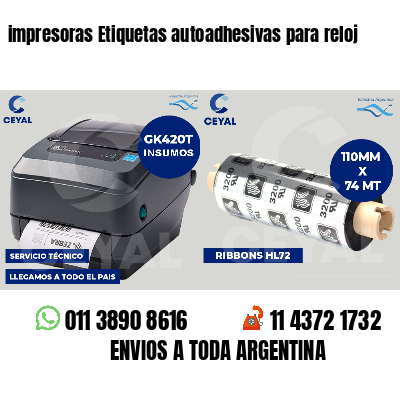 impresoras Etiquetas autoadhesivas para reloj