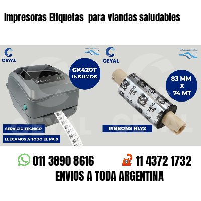 impresoras Etiquetas para viandas saludables