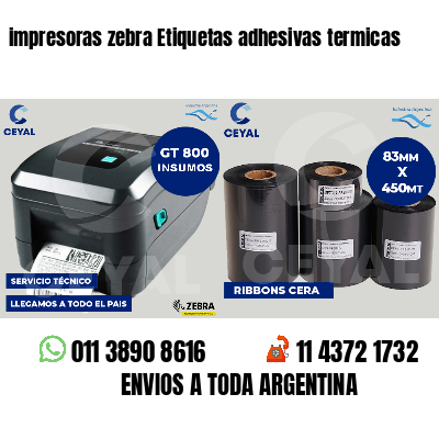 impresoras zebra Etiquetas adhesivas termicas