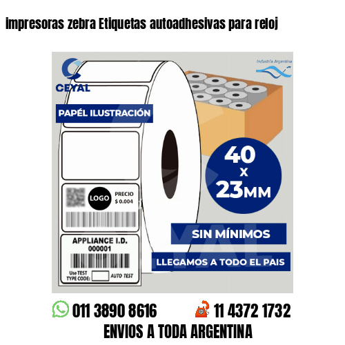 impresoras zebra Etiquetas autoadhesivas para reloj