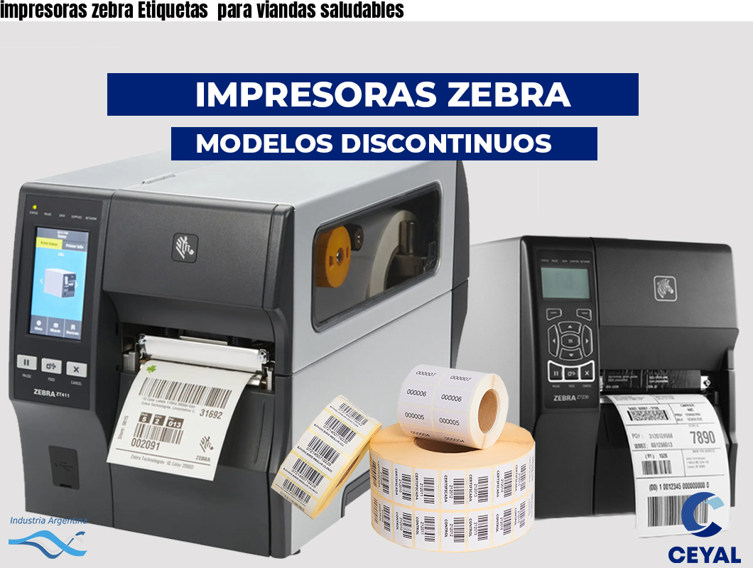 impresoras zebra Etiquetas  para viandas saludables