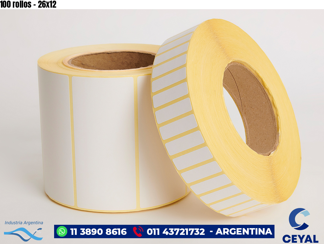 100 rollos - 26x12