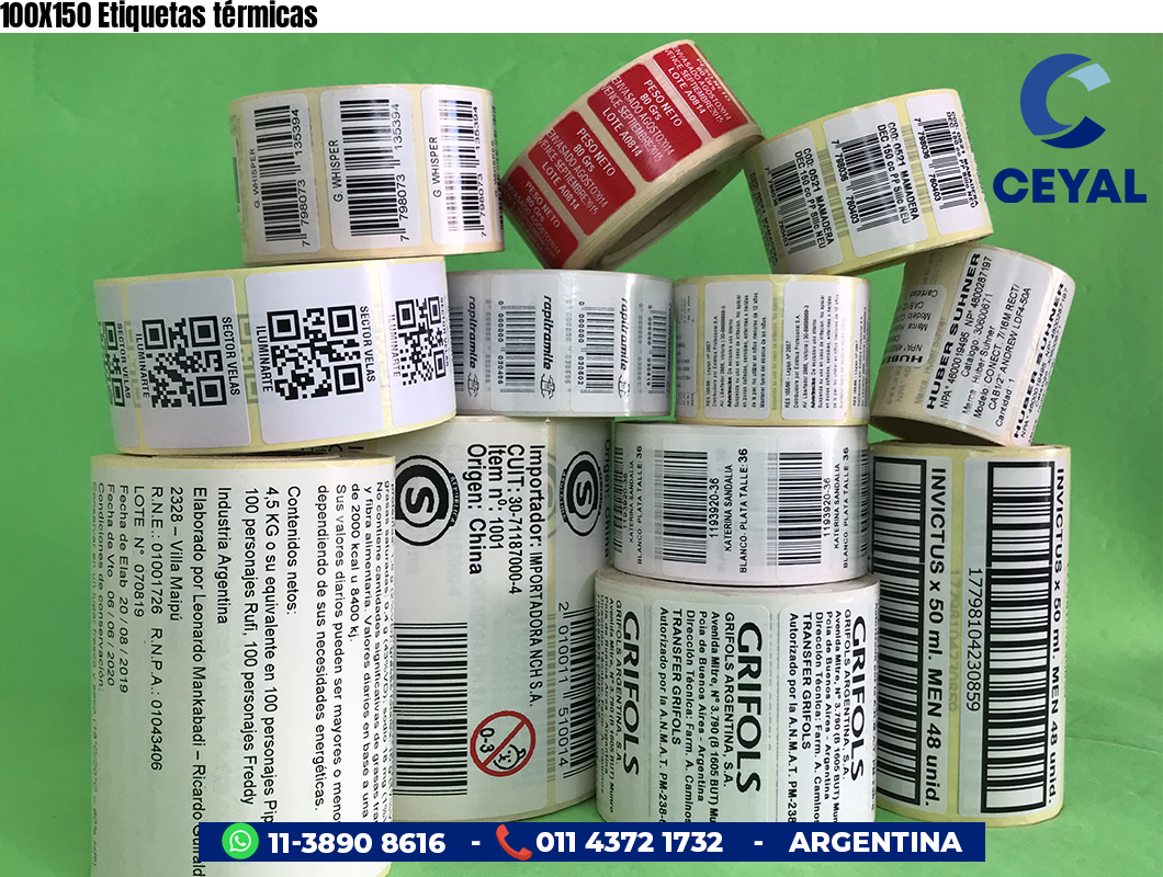 100X150 Etiquetas térmicas