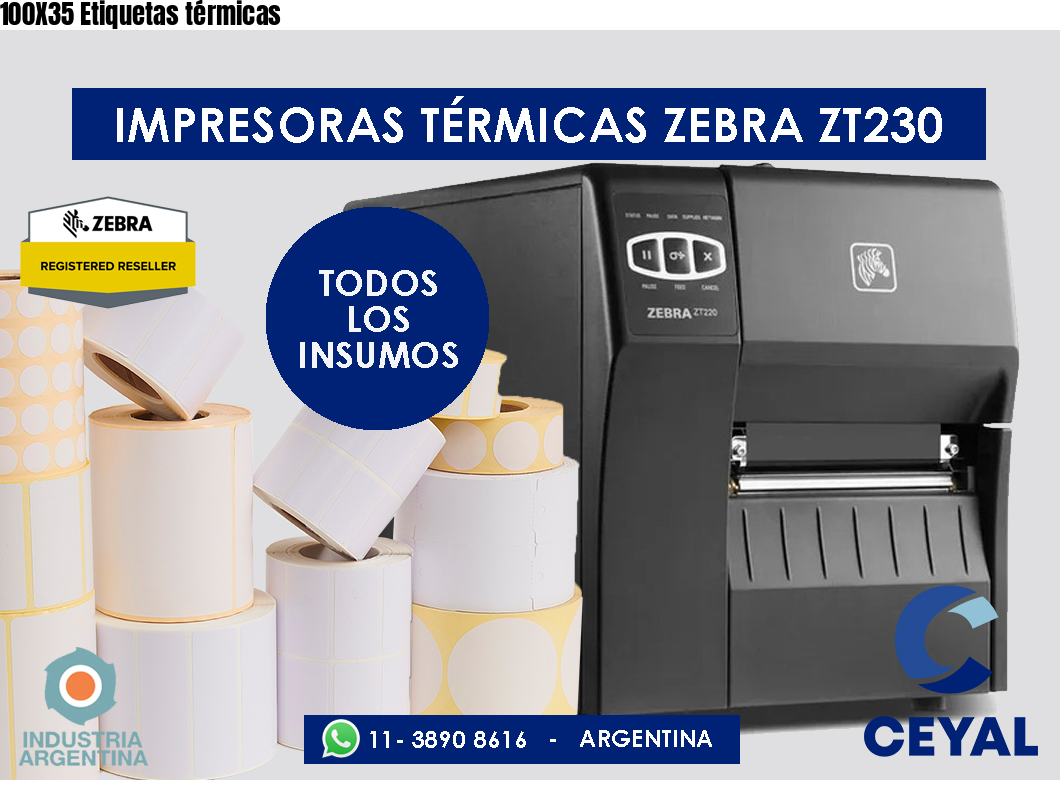 100X35 Etiquetas térmicas