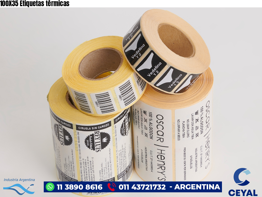 100X35 Etiquetas térmicas