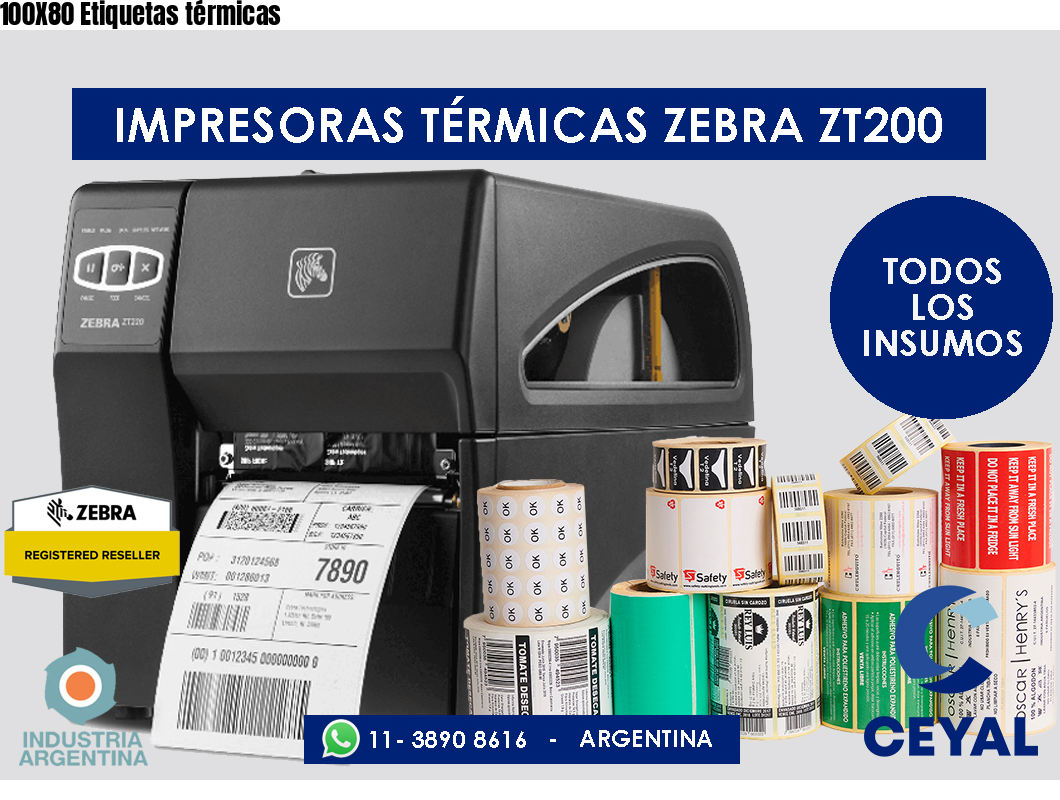 100X80 Etiquetas térmicas