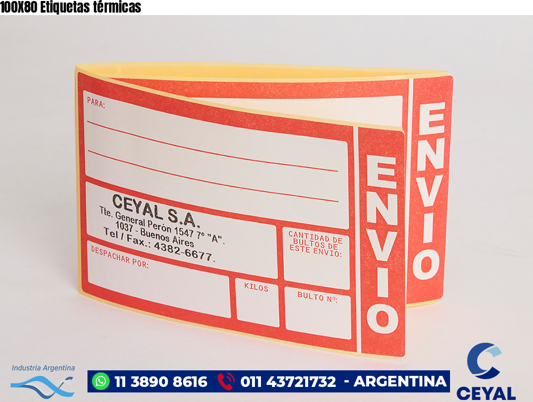 100X80 Etiquetas térmicas