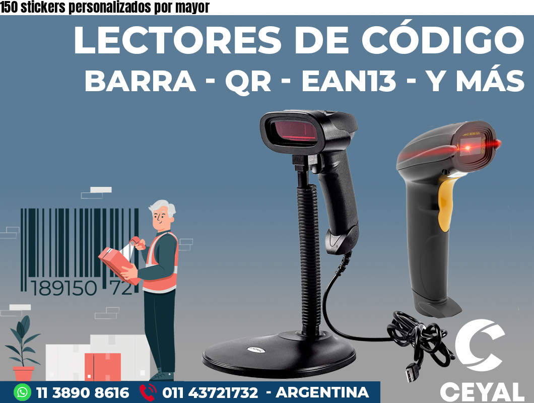 150 stickers personalizados por mayor