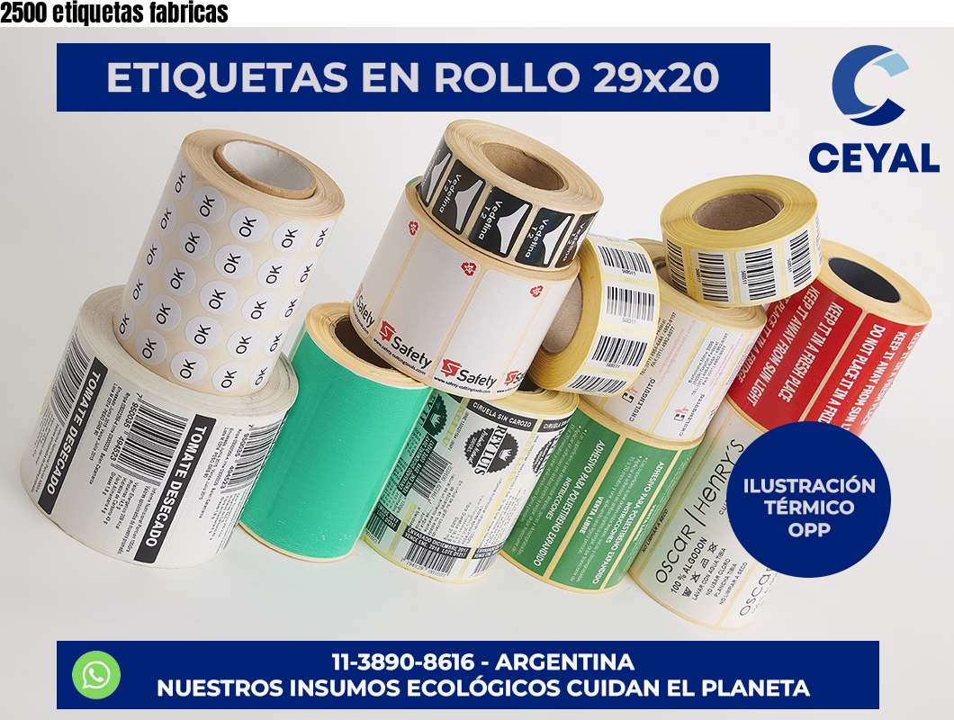 2500 etiquetas fabricas