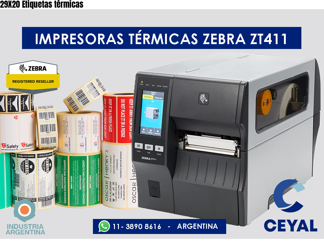 29X20 Etiquetas térmicas
