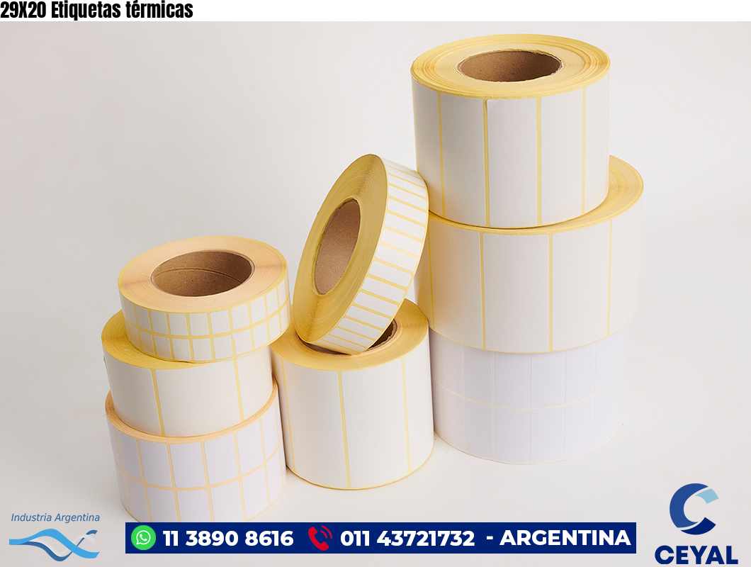 29X20 Etiquetas térmicas