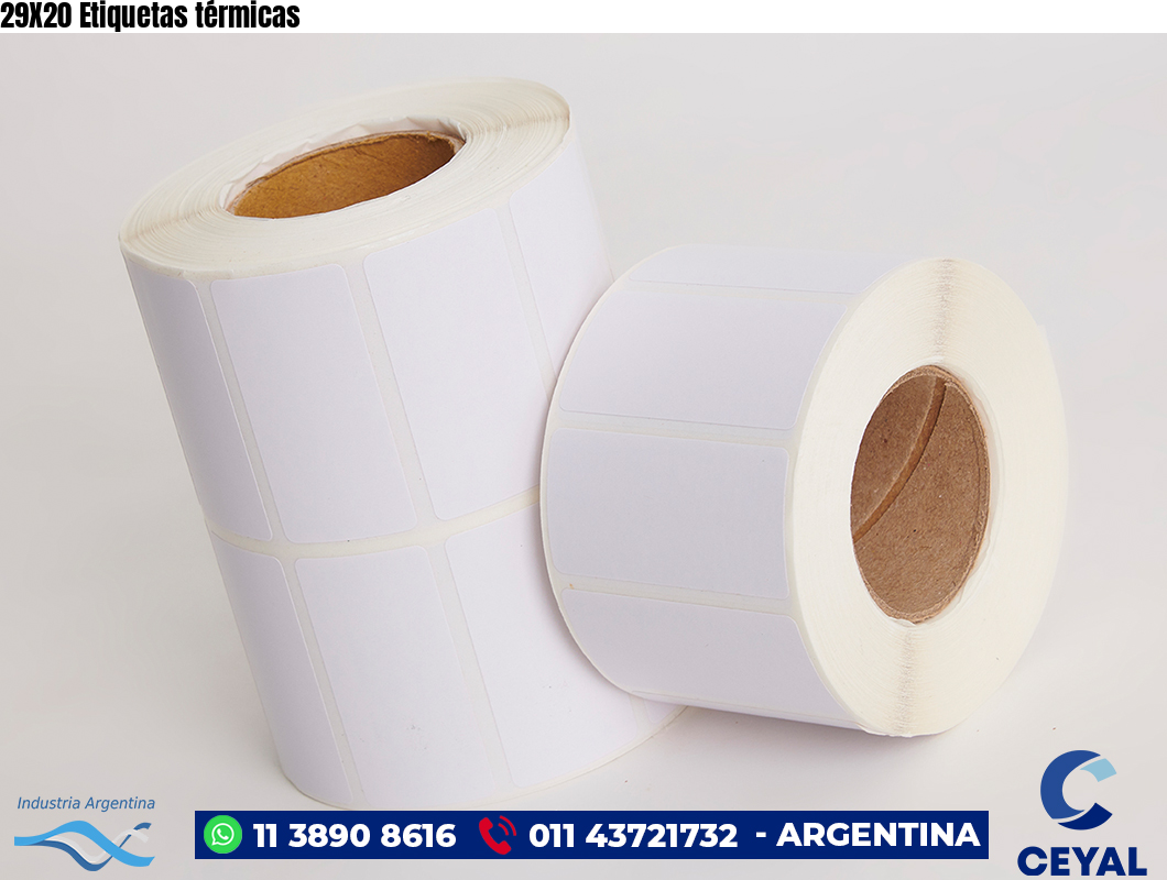 29X20 Etiquetas térmicas