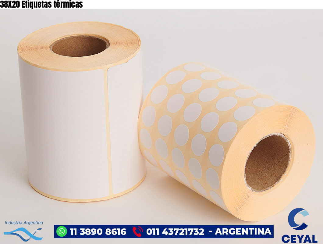 38X20 Etiquetas térmicas