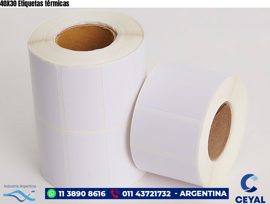 40X30 Etiquetas térmicas