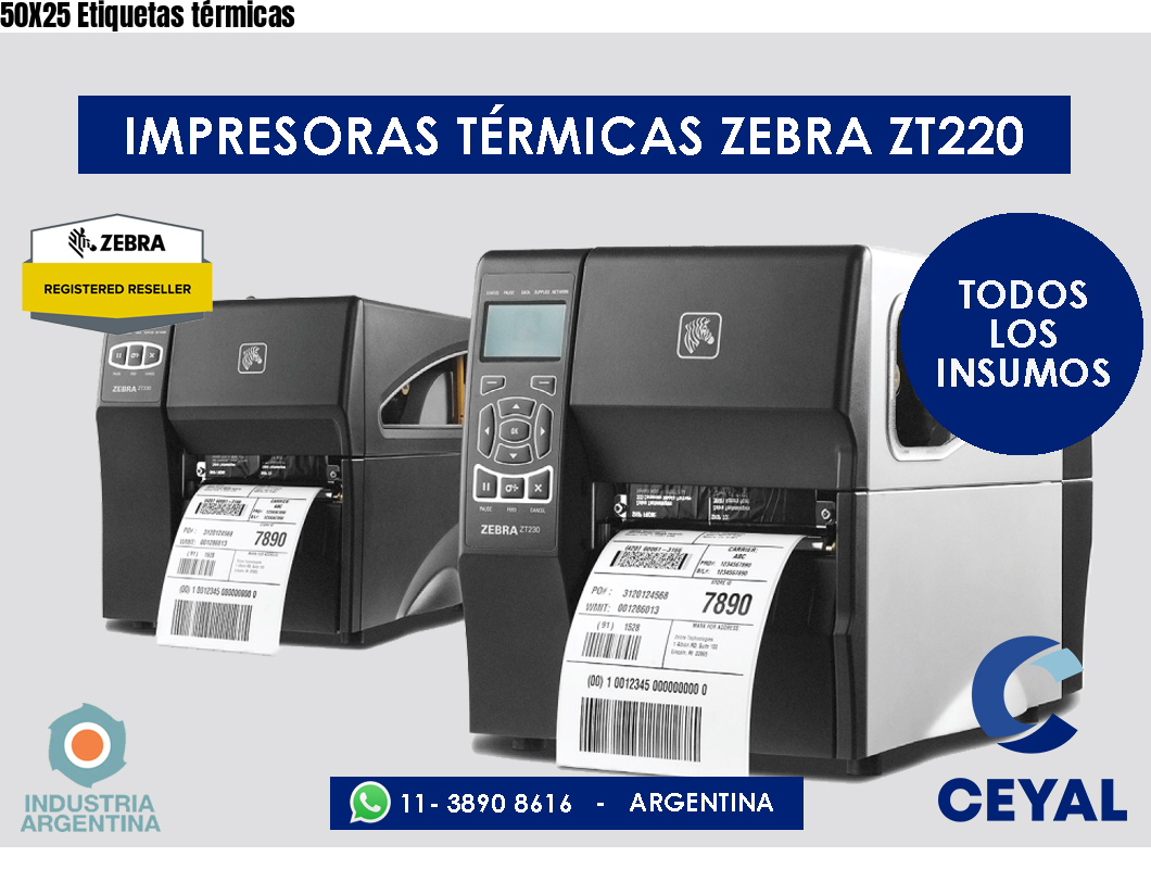 50X25 Etiquetas térmicas