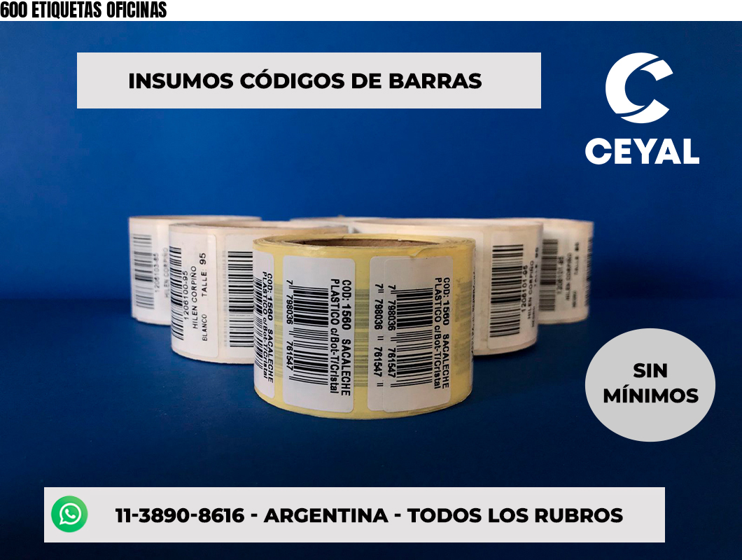 600 ETIQUETAS OFICINAS