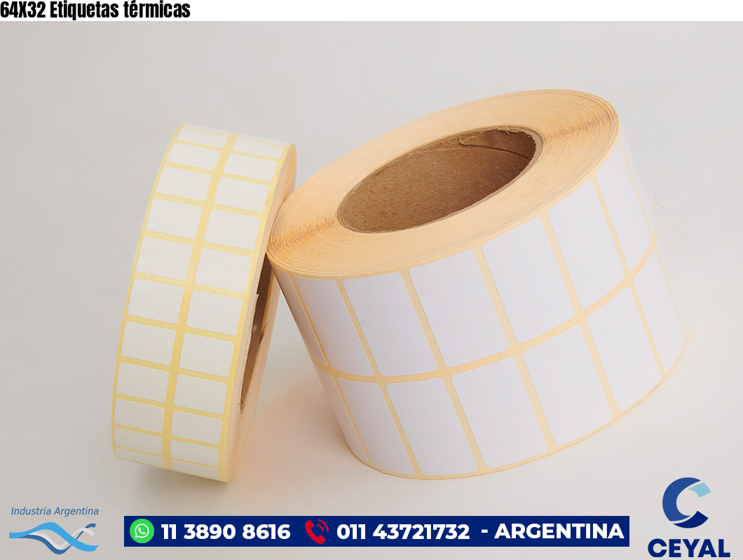 64X32 Etiquetas térmicas