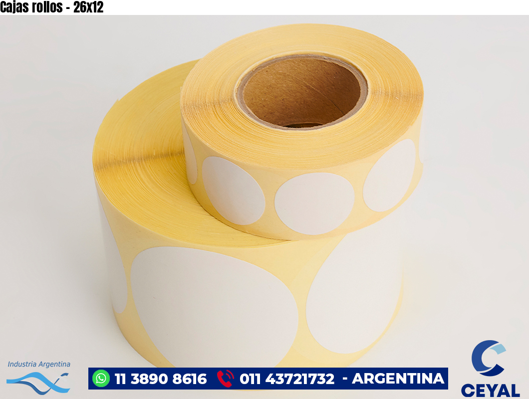 Cajas rollos - 26x12