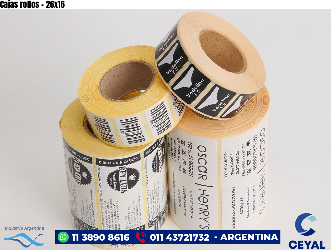 Cajas rollos - 26x16