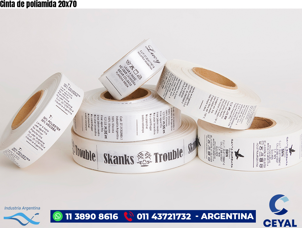 Cinta de poliamida 20×70