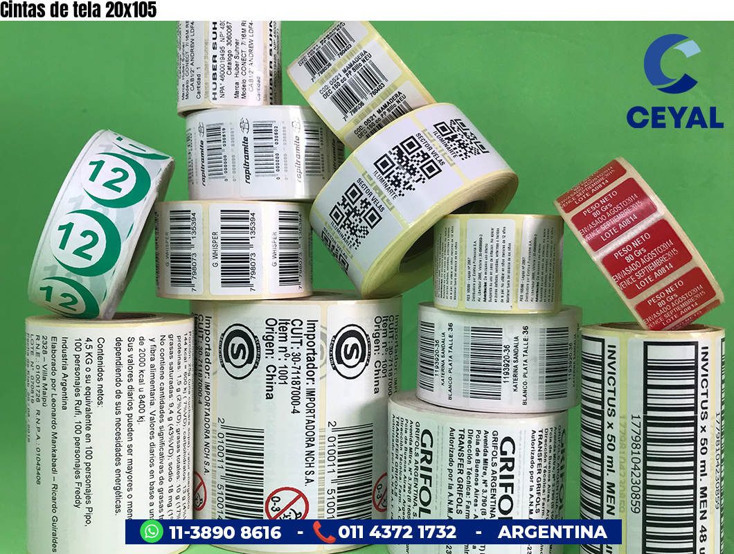 Cintas de tela 20x105