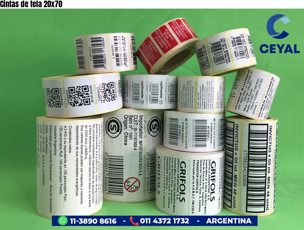 Cintas de tela 20x70