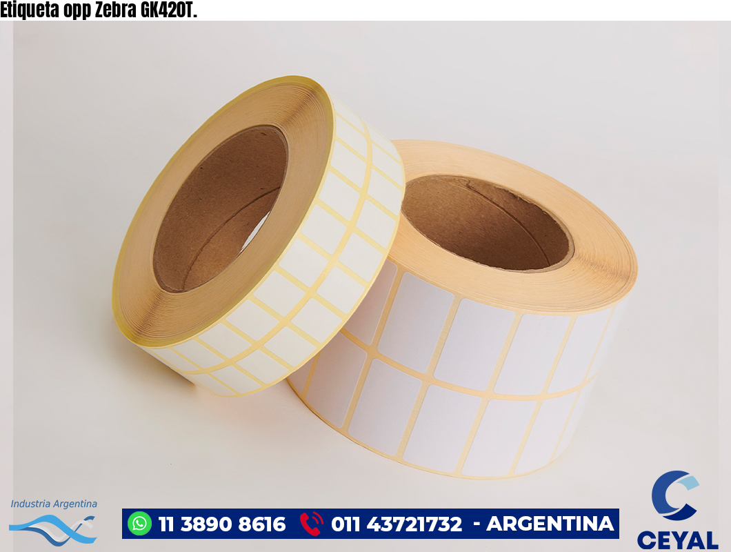 Etiqueta opp Zebra GK420T.
