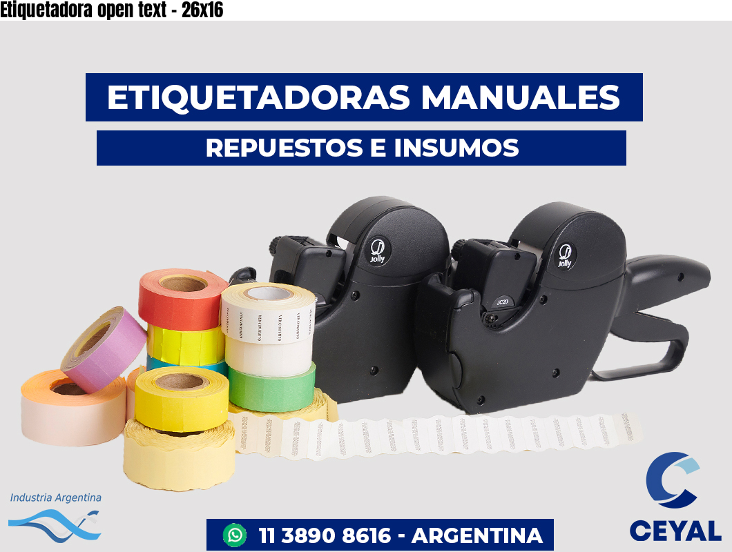 Etiquetadora open text - 26x16