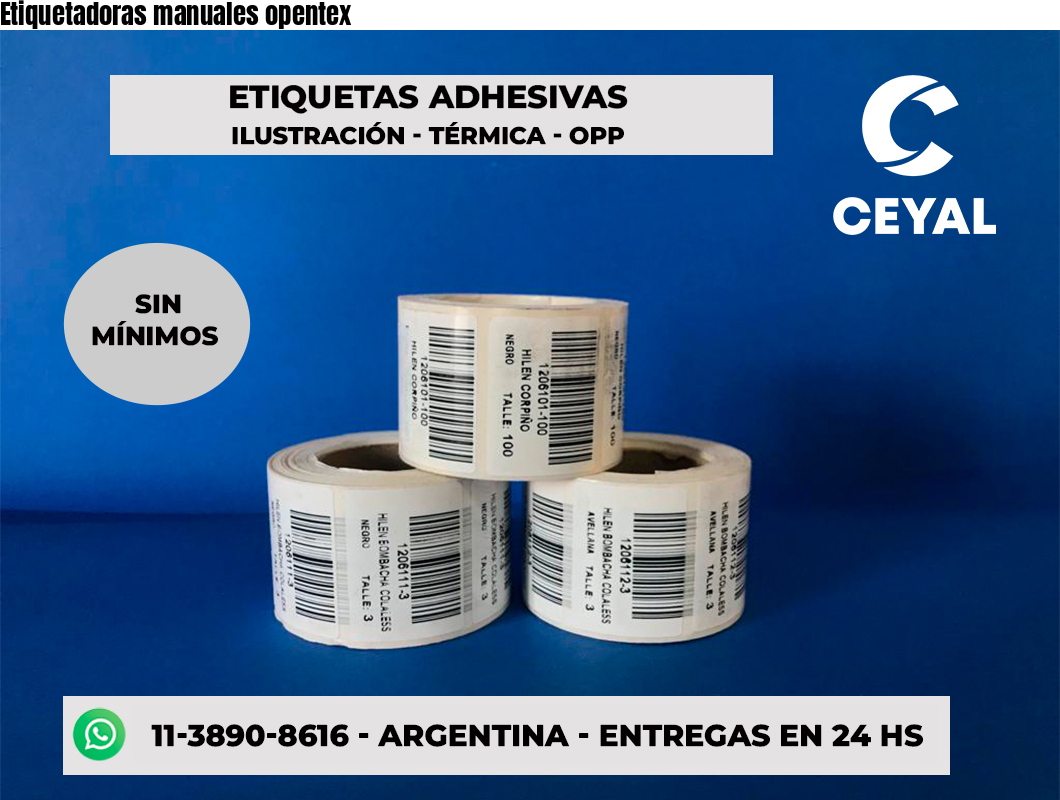 Etiquetadoras manuales opentex
