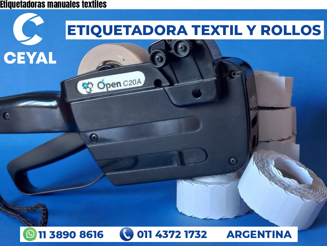 Etiquetadoras manuales textiles
